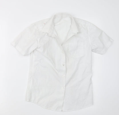 Lily & Dan Girls White   Basic Button-Up Size 9-10 Years