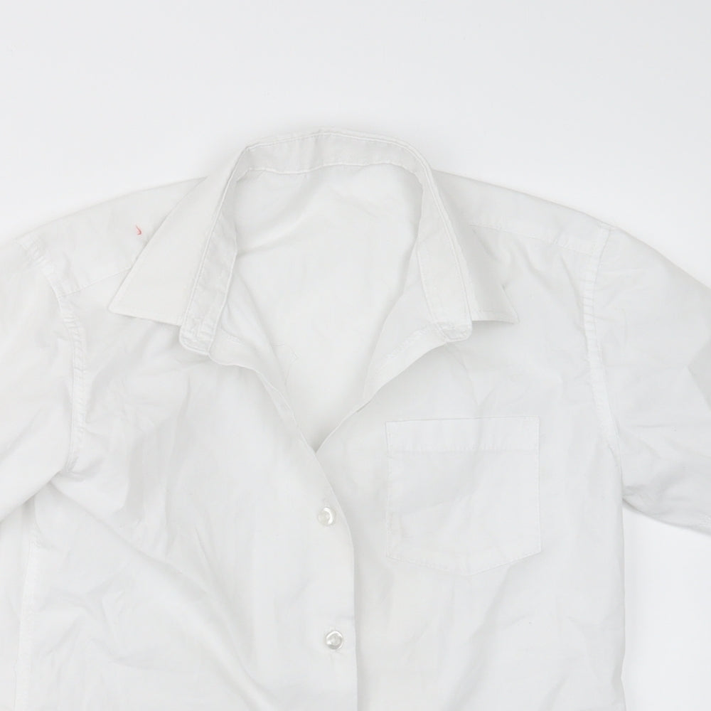 Lily & Dan Girls White   Basic Button-Up Size 9-10 Years