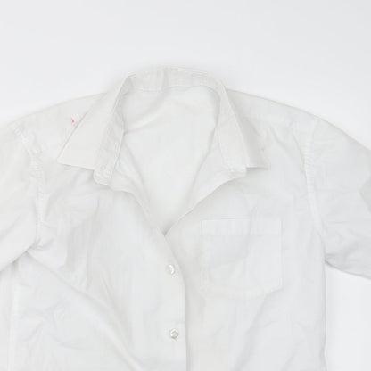 Lily & Dan Girls White   Basic Button-Up Size 9-10 Years