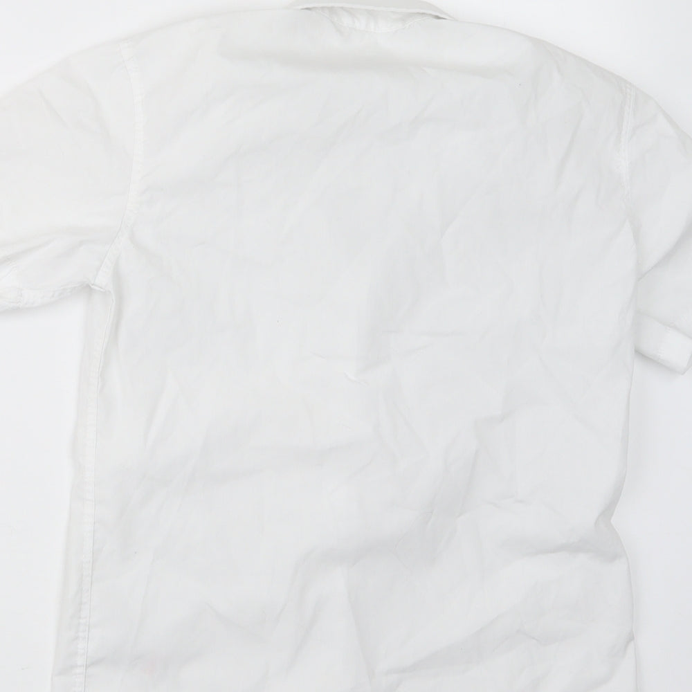 Lily & Dan Girls White   Basic Button-Up Size 9-10 Years
