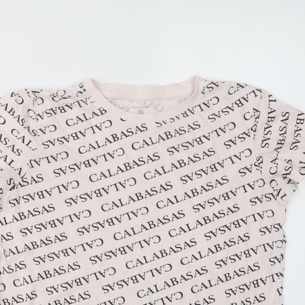 Primark Womens Pink Geometric  Basic T-Shirt Size 10