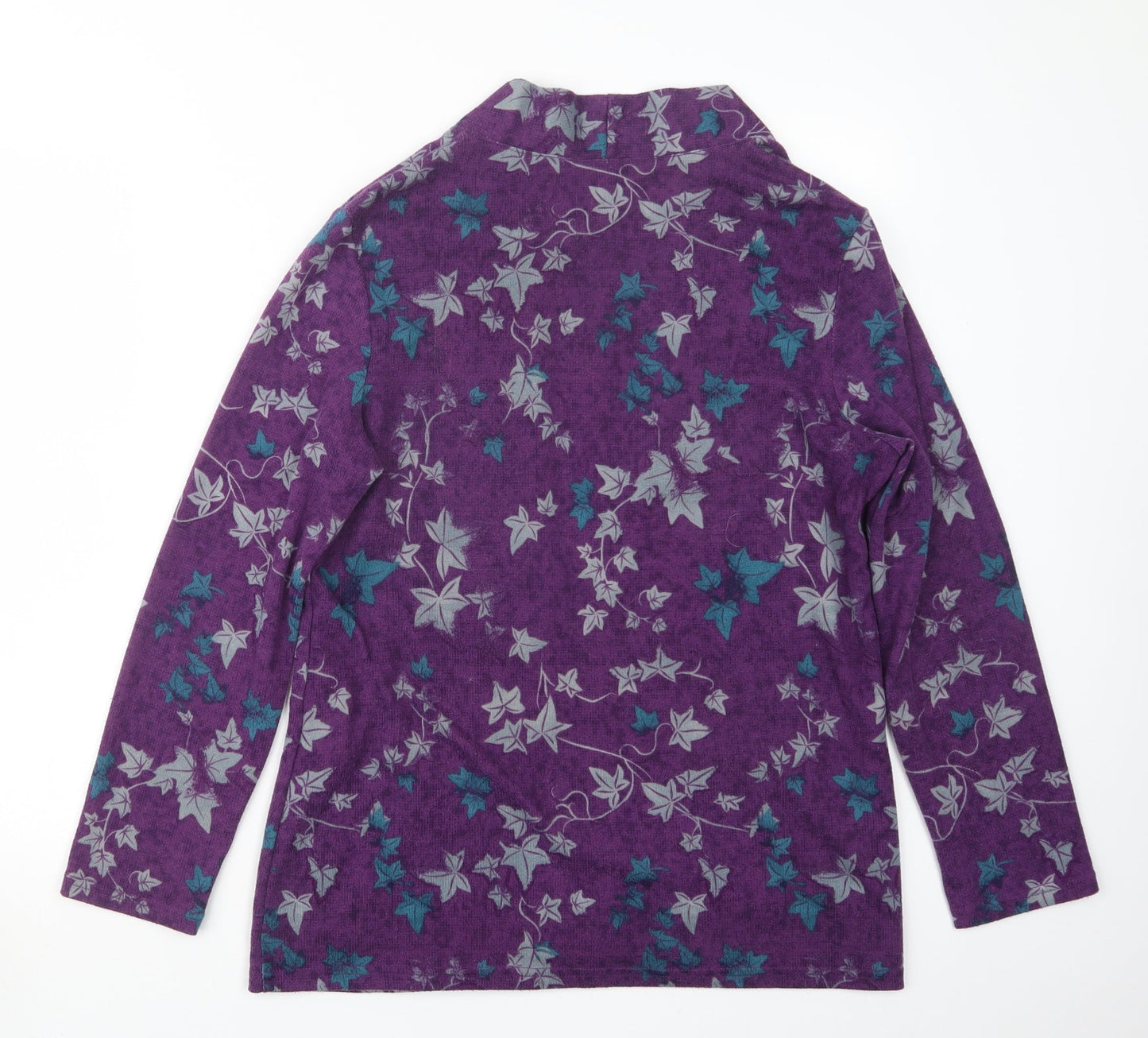 Womens UK Size 12 EWM Purple Cardigan Jumper