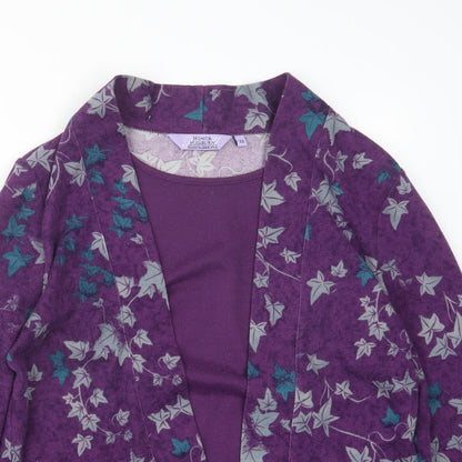 Womens UK Size 12 EWM Purple Cardigan Jumper