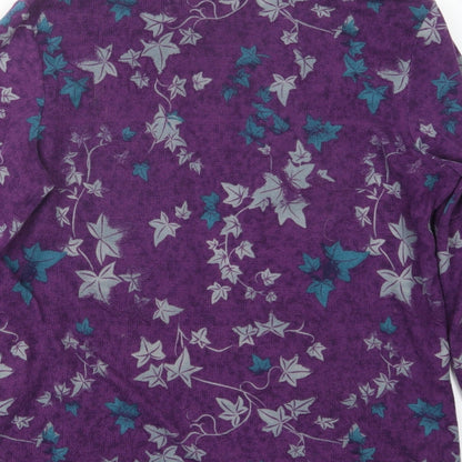 Womens UK Size 12 EWM Purple Cardigan Jumper