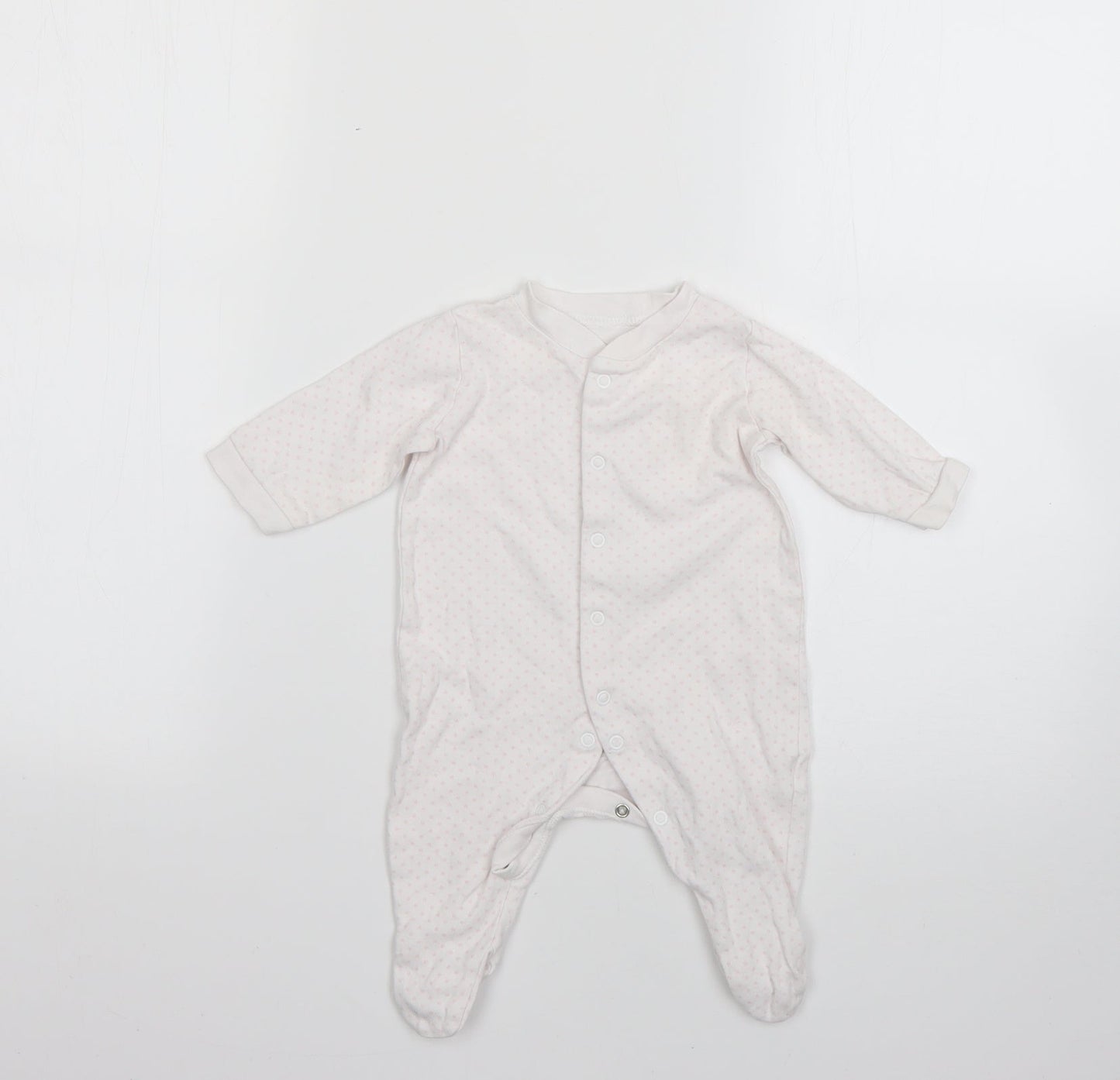George Baby Pink Polka Dot  Babygrow One-Piece Size 0-3 Months