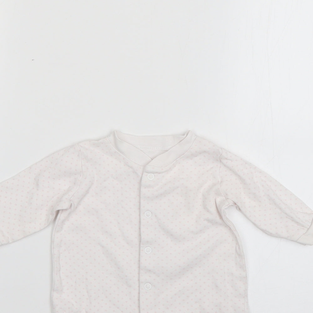 George Baby Pink Polka Dot  Babygrow One-Piece Size 0-3 Months