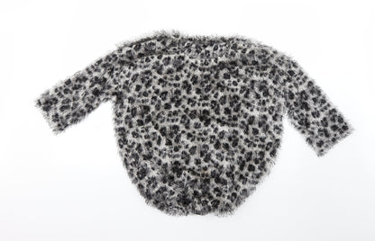 George Womens Multicoloured Animal Print  Pullover Jumper Size 16