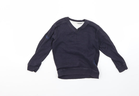 Matalan Boys Blue   Pullover Jumper Size 6-7 Years