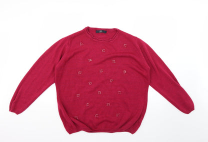 isle Womens Pink   Pullover Jumper Size 22