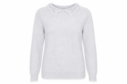 Womens UK Size 10 Therapy Silver Pullover Jumper