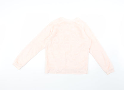 love to lounge Womens Pink Solid  Kimono Pyjama Top Size 6
