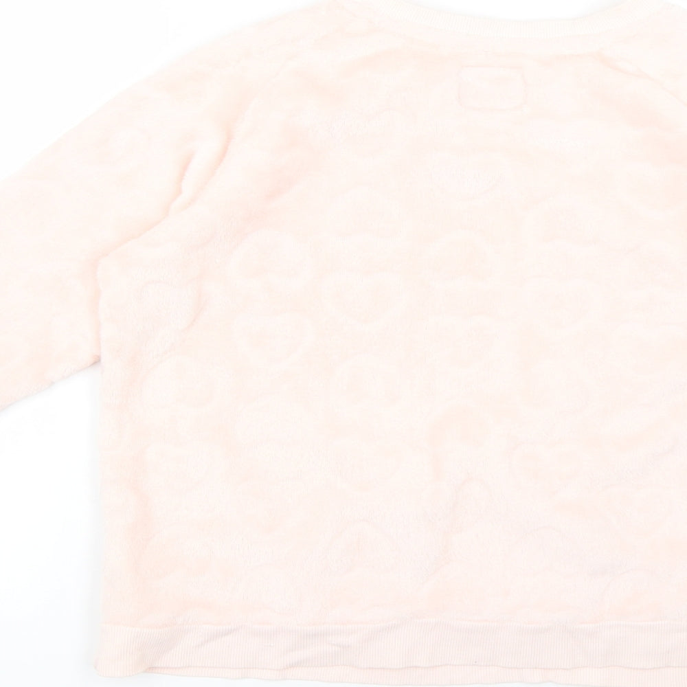 love to lounge Womens Pink Solid  Kimono Pyjama Top Size 6