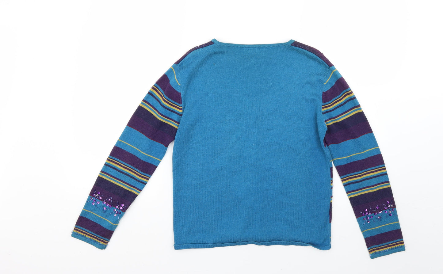 Womens UK Size 12 Style Multicoloured Cardigan Jumper