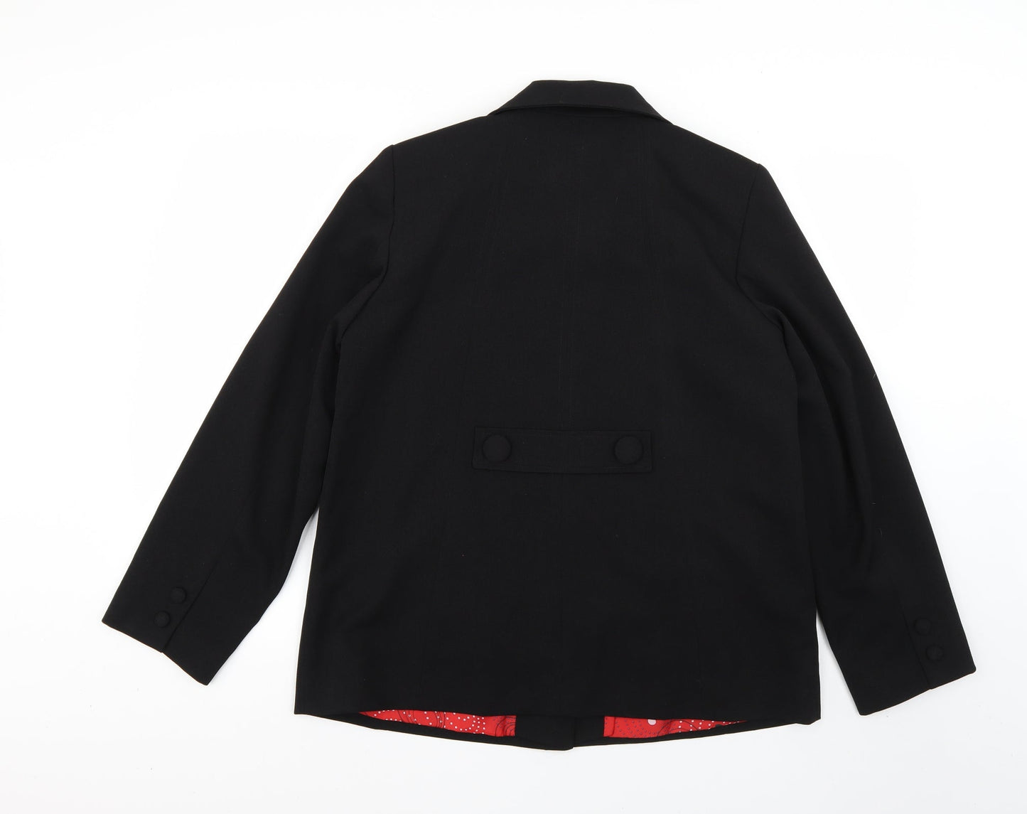 Womens UK Size 14 Warehouse Black Overcoat