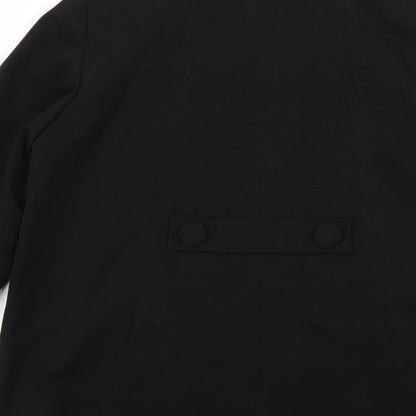 Womens UK Size 14 Warehouse Black Overcoat