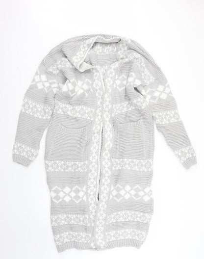 Womens UK Size M Dorothy Perkins Grey Cardigan Jumper