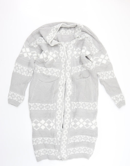Womens UK Size M Dorothy Perkins Grey Cardigan Jumper