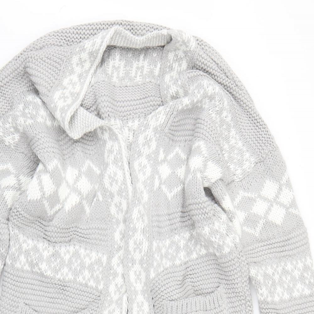 Womens UK Size M Dorothy Perkins Grey Cardigan Jumper