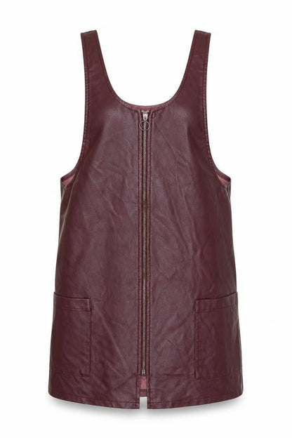 Front view of Atmosphere women’s purple pinafore/dungaree dress, size UK 8