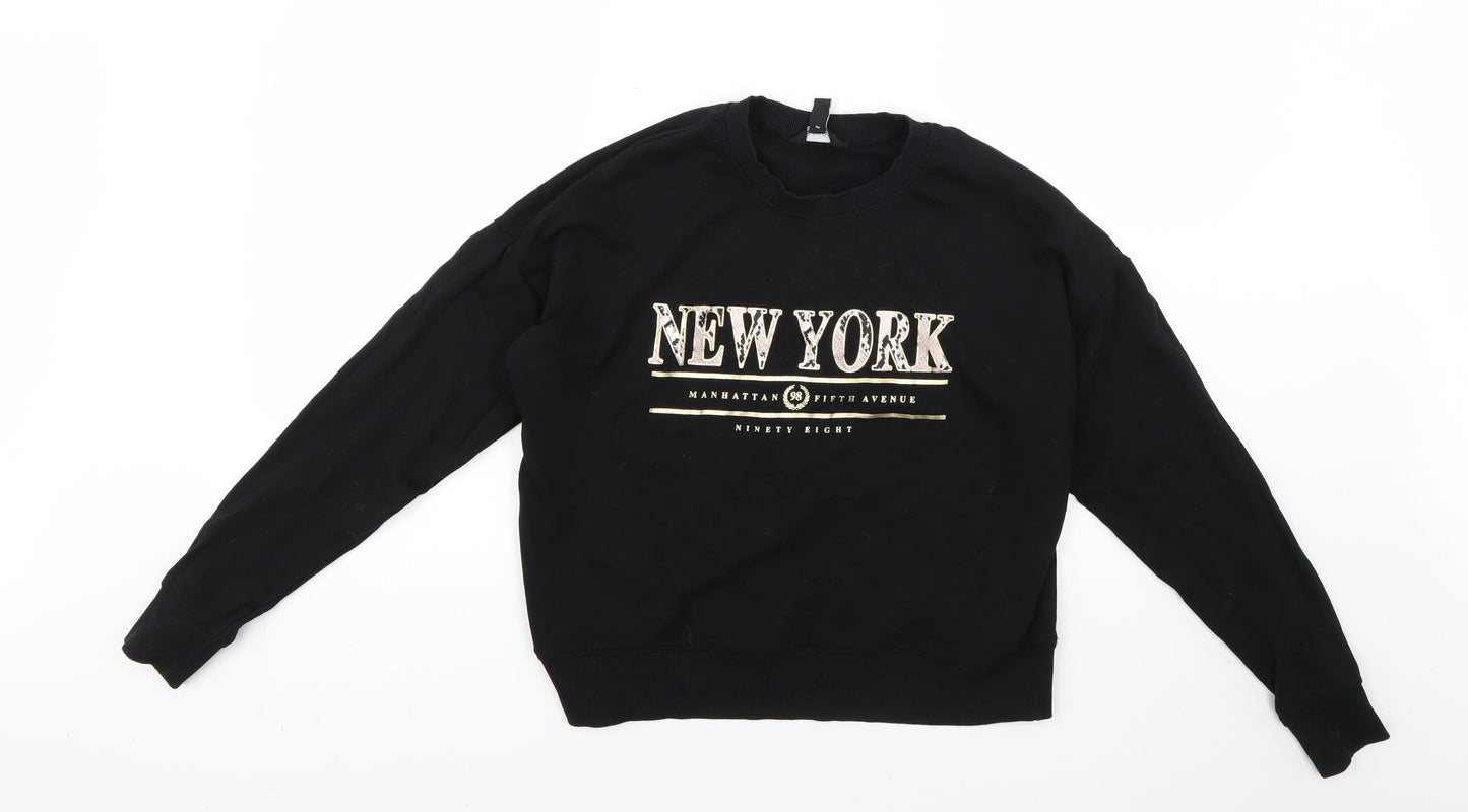 Womens UK Size 12 New Look Black Pullover Jumper