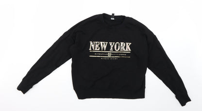 Womens UK Size 12 New Look Black Pullover Jumper
