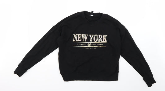 Womens UK Size 12 New Look Black Pullover Jumper