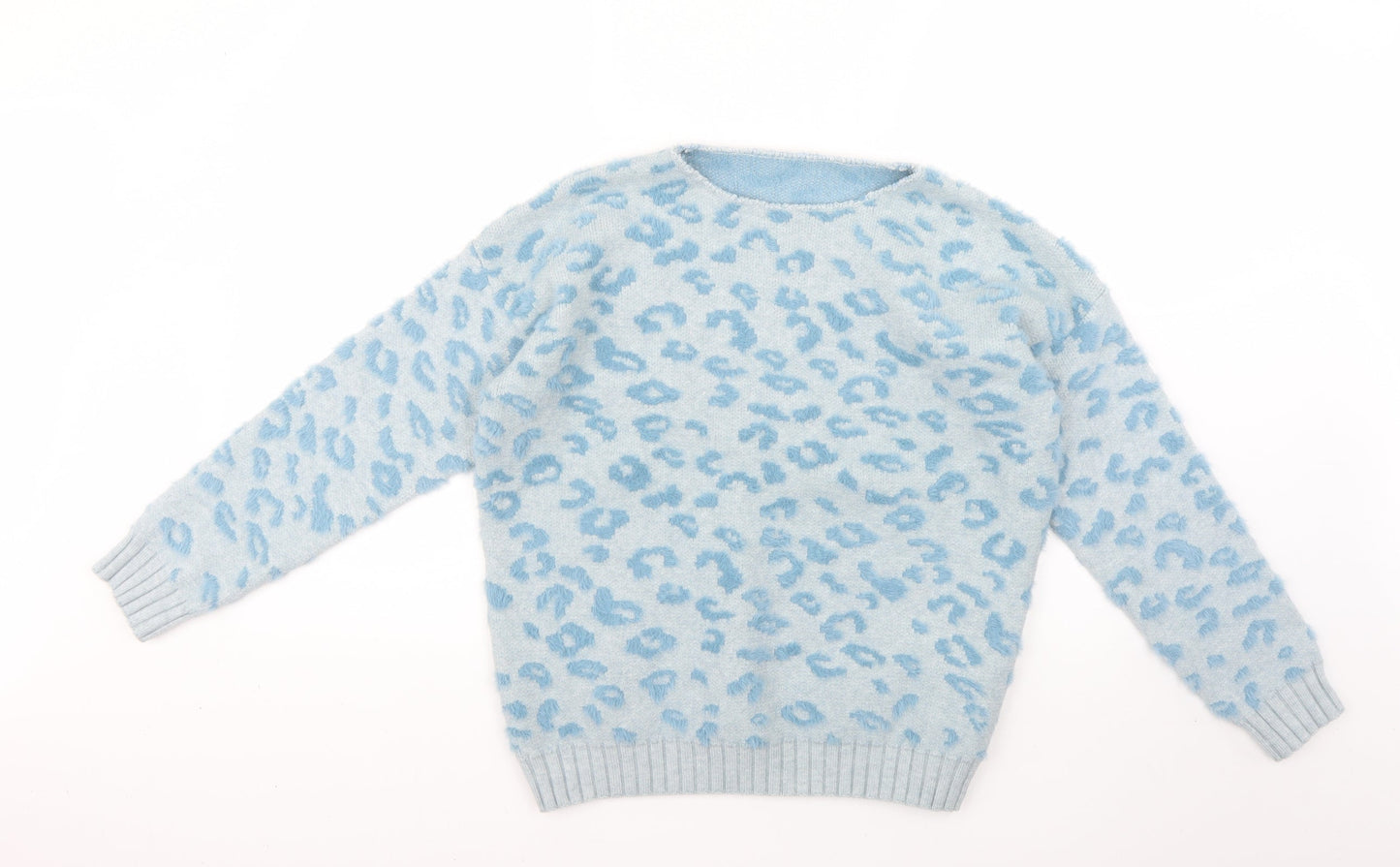 Womens UK Size S Preworn Blue Pullover Jumper