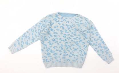 Womens UK Size S Preworn Blue Pullover Jumper