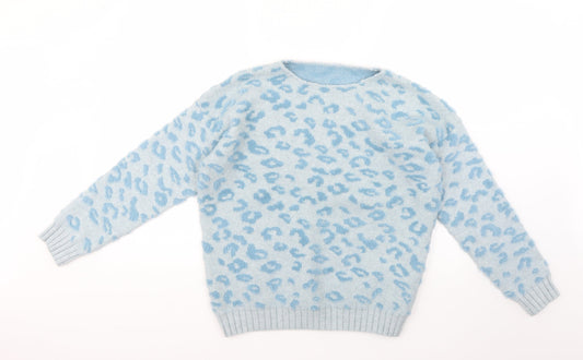 Womens UK Size S Preworn Blue Pullover Jumper