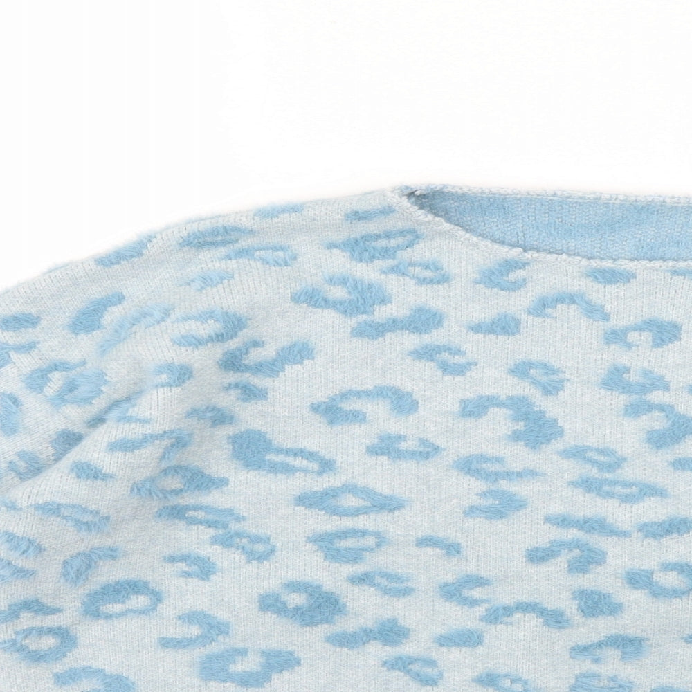 Womens UK Size S Preworn Blue Pullover Jumper