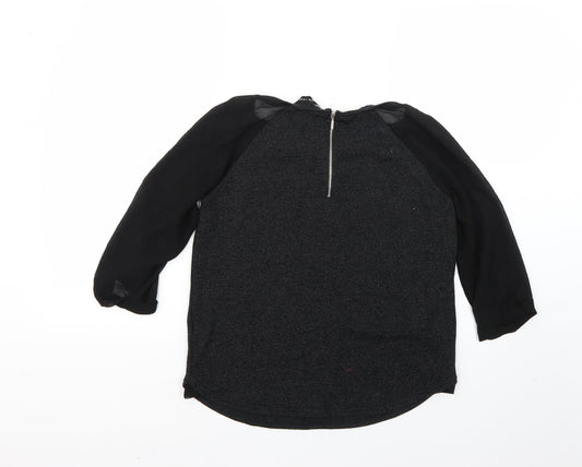 Womens UK Size 10 New Look Black Pullover Jumper