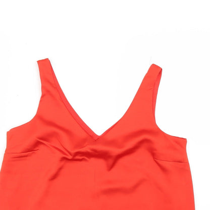 Womens UK Size 10 NEXT Orange Basic T-Shirt