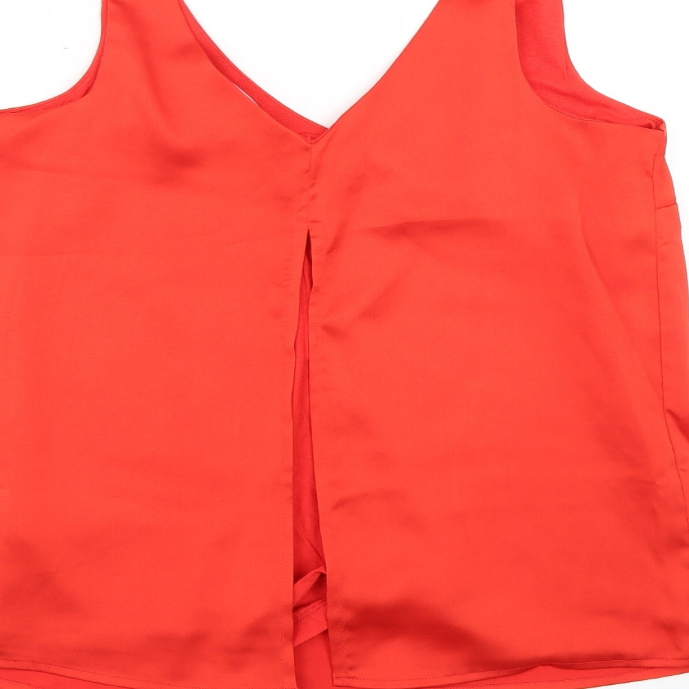 Womens UK Size 10 NEXT Orange Basic T-Shirt