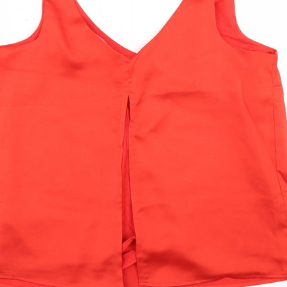 Womens UK Size 10 NEXT Orange Basic T-Shirt