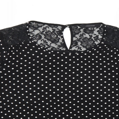 Womens UK Size 10 Atmosphere Black Basic Blouse