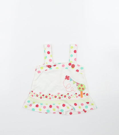 George Girls White   Basic Tank Size 0-3 Months