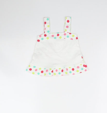 George Girls White   Basic Tank Size 0-3 Months
