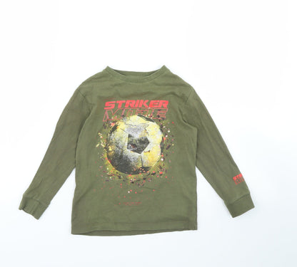 NEXT Boys Green   Basic T-Shirt Size 4 Years  - football