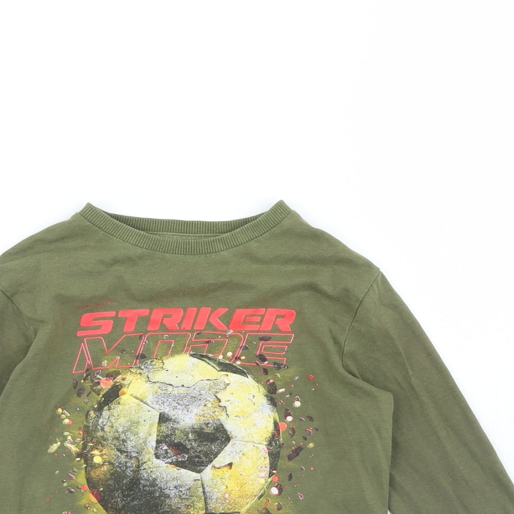 NEXT Boys Green   Basic T-Shirt Size 4 Years  - football