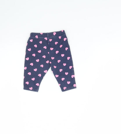 George Girls Blue Polka Dot  Capri Leggings Size 0-3 Months