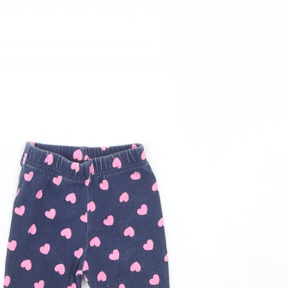 George Girls Blue Polka Dot  Capri Leggings Size 0-3 Months