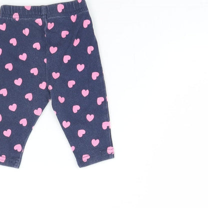 George Girls Blue Polka Dot  Capri Leggings Size 0-3 Months
