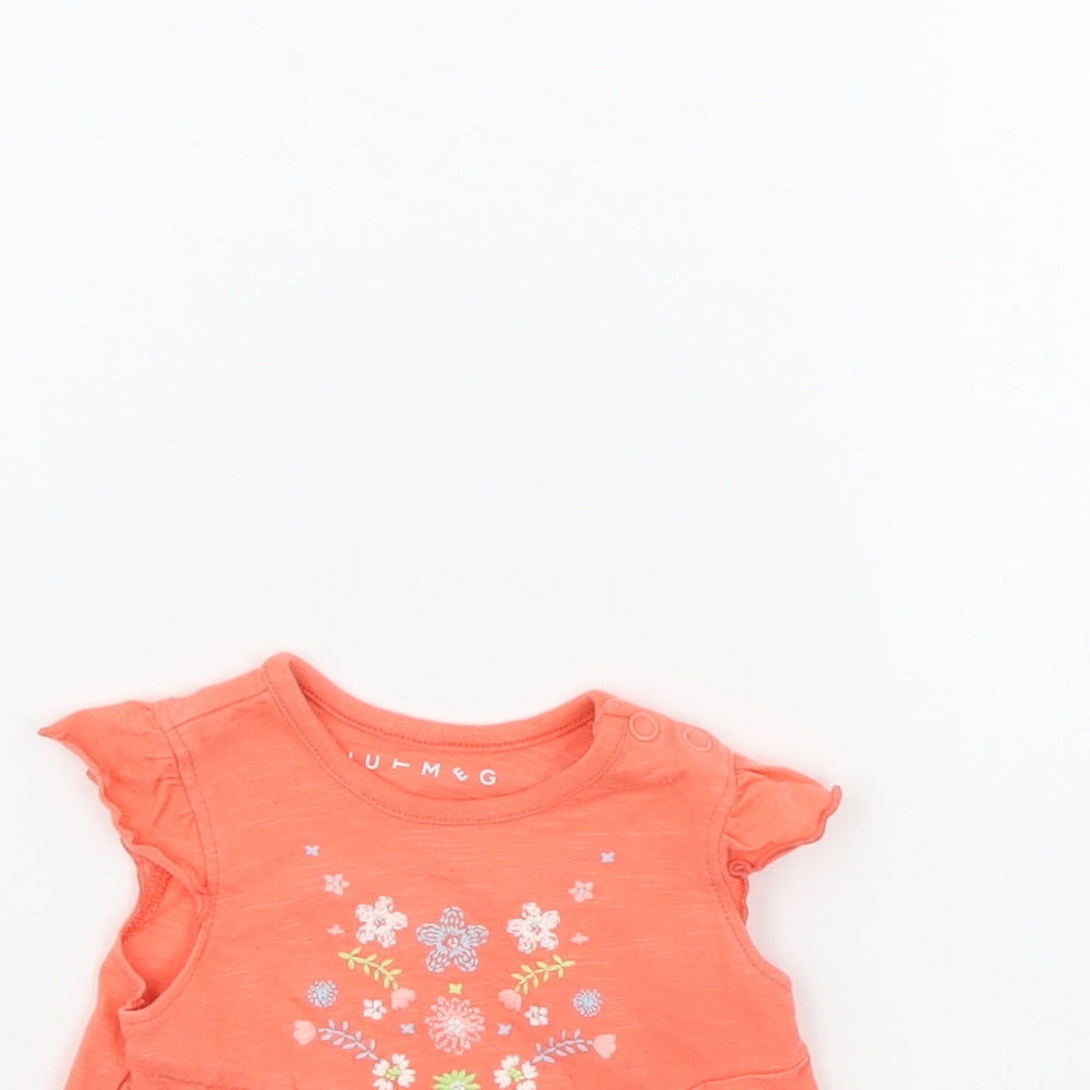 Nutmeg Girls Orange   Basic Blouse Size 0-3 Months
