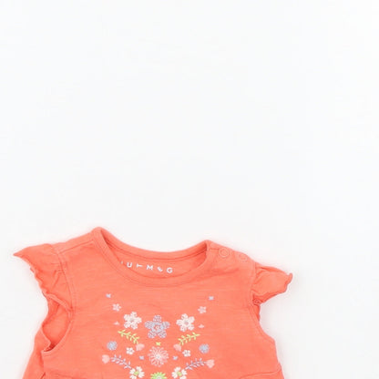Nutmeg Girls Orange   Basic Blouse Size 0-3 Months