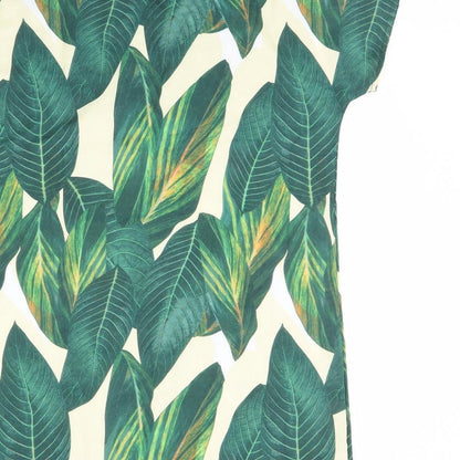 SheIn Womens Green Floral  Shirt Dress  Size S