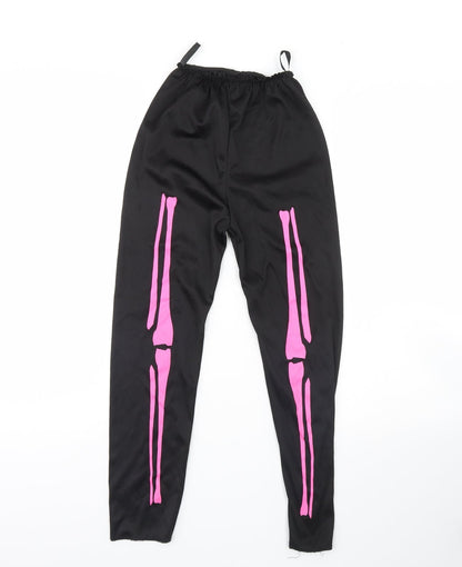 Preworn Girls Black   Capri Trousers Size 8 Years - Halloween