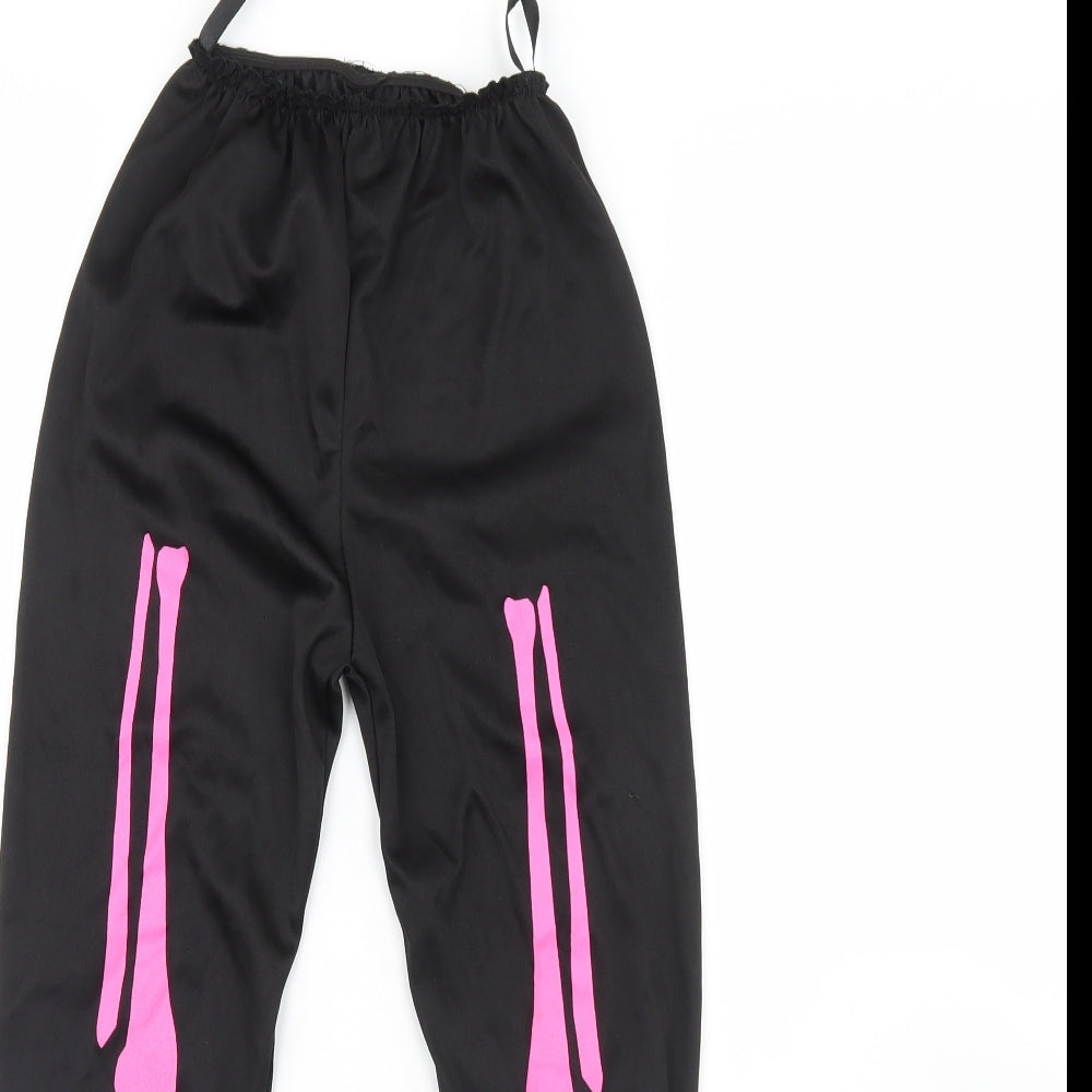 Preworn Girls Black   Capri Trousers Size 8 Years - Halloween