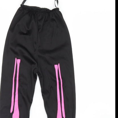Preworn Girls Black   Capri Trousers Size 8 Years - Halloween