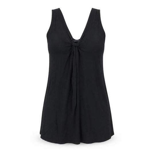 Front view of Marks & Spencer women’s black shift, size UK 14