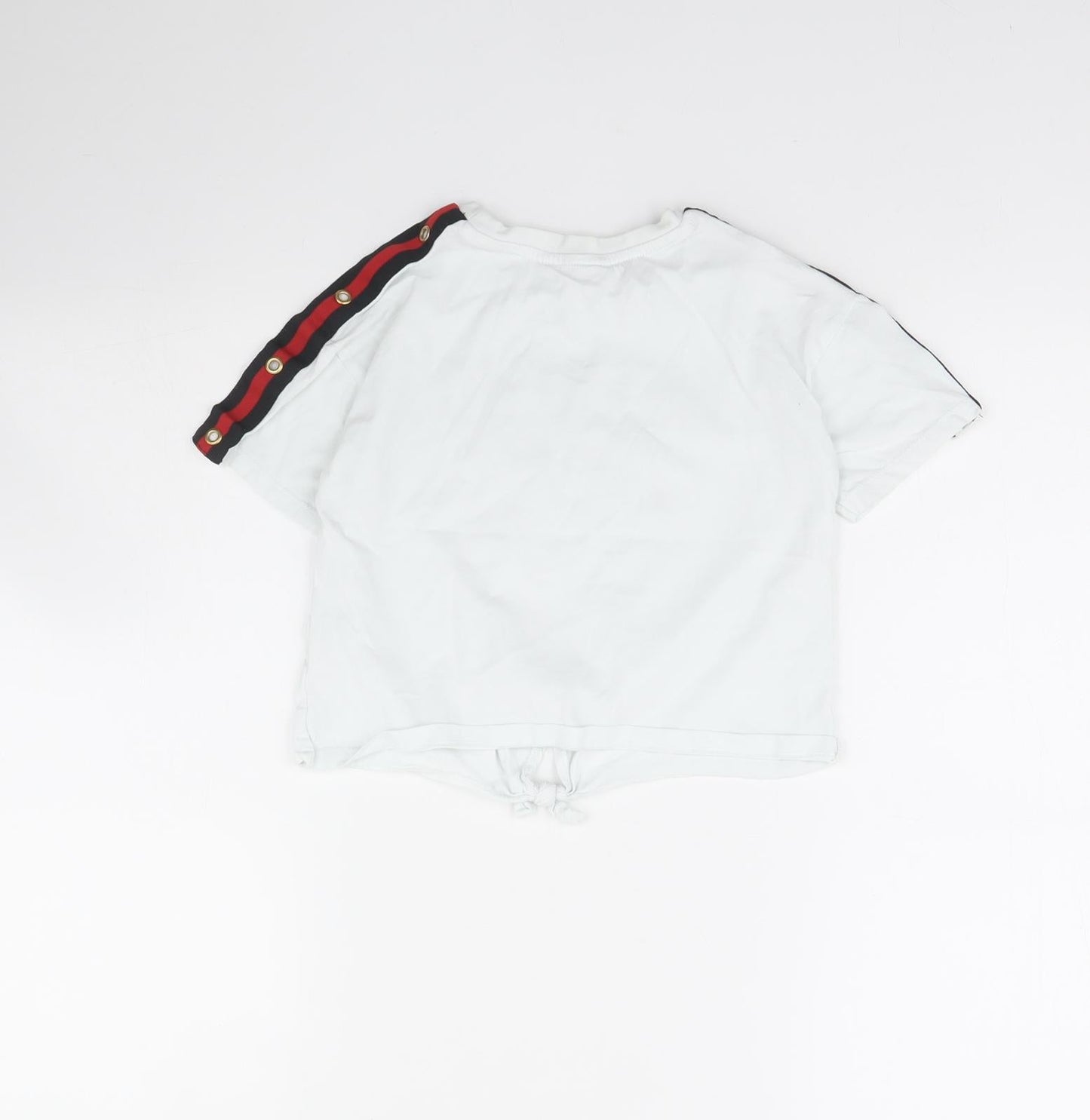 Candy Couture Girls White   Cropped T-Shirt Size 9 Years  - Weekends forever